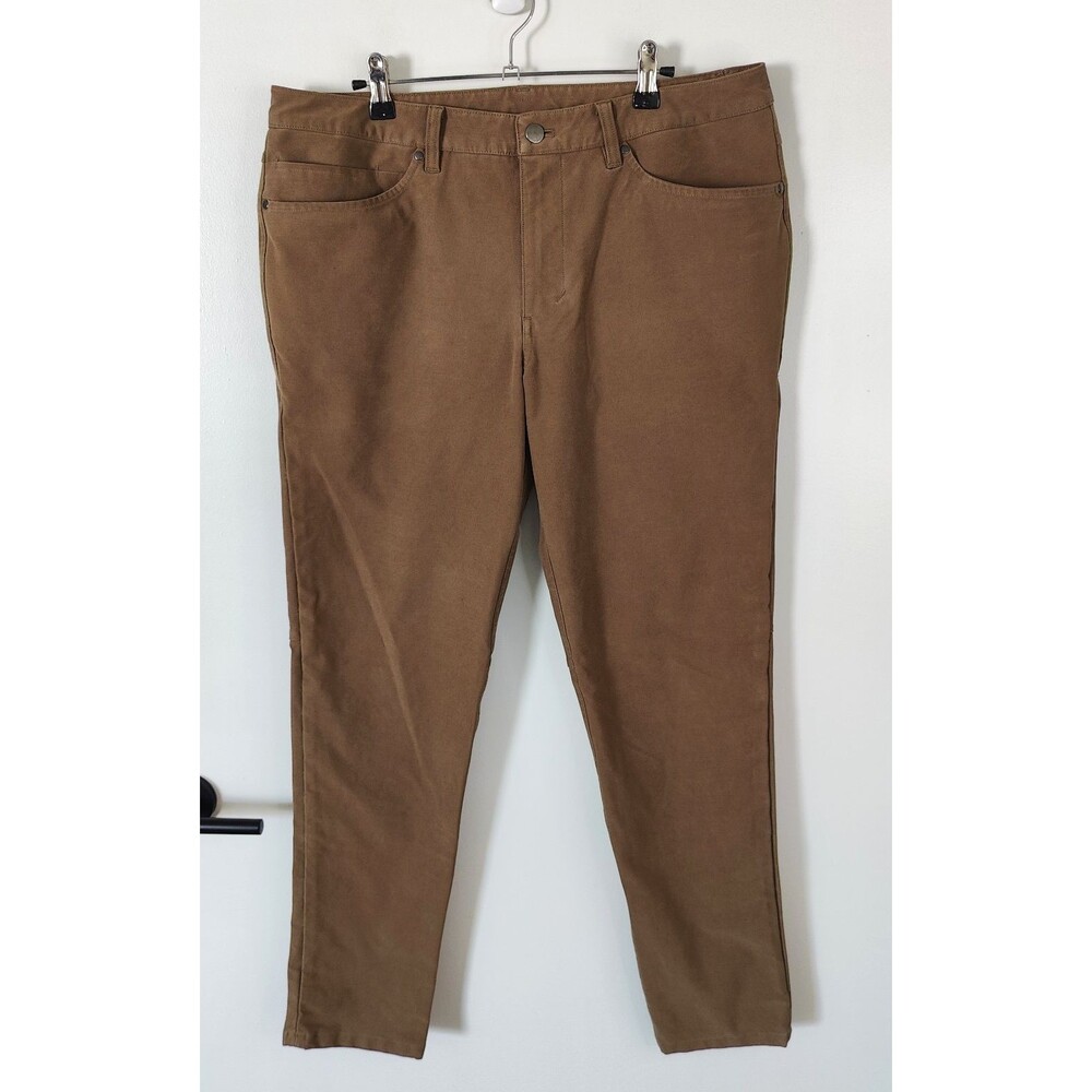 Lululemon Pants Mens 34x32 ABC Utilitech Slim Fit Stretch Chino Brown M5ABNS